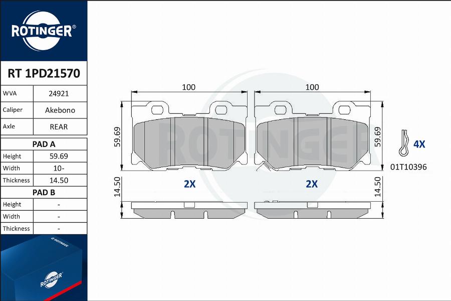 Rotinger RT 1PD21570 - Komplet Pločica, disk-kočnica www.molydon.hr