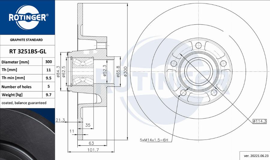 Rotinger RT 3251BS-GL - Kočioni disk www.molydon.hr