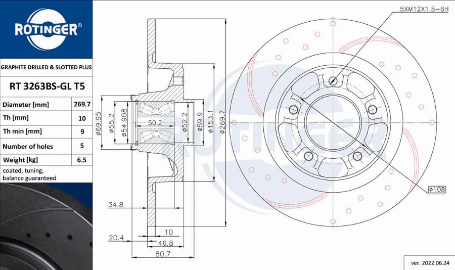 Rotinger RT 3263BS-GL T5 - Kočioni disk www.molydon.hr