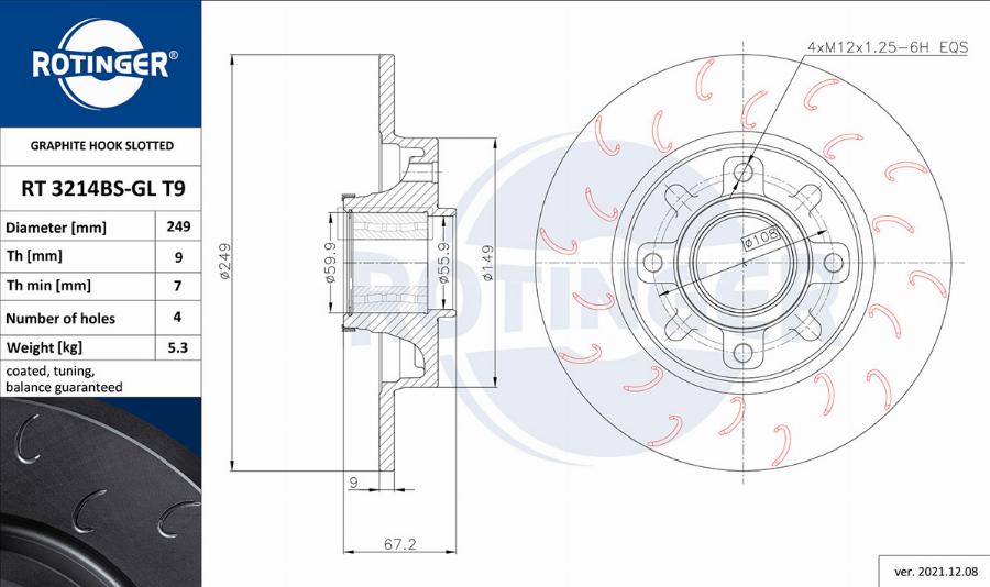 Rotinger RT 3214BS-GL T9 - Kočioni disk www.molydon.hr