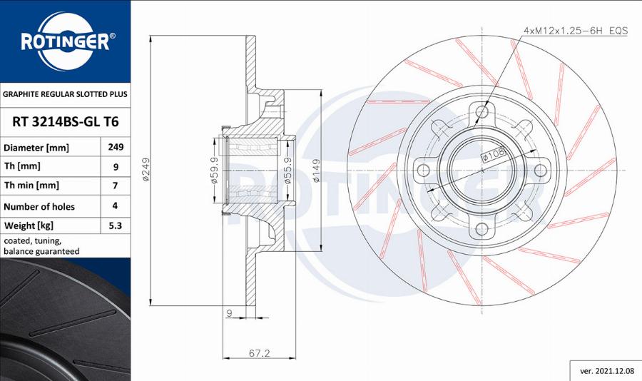 Rotinger RT 3214BS-GL T6 - Kočioni disk www.molydon.hr