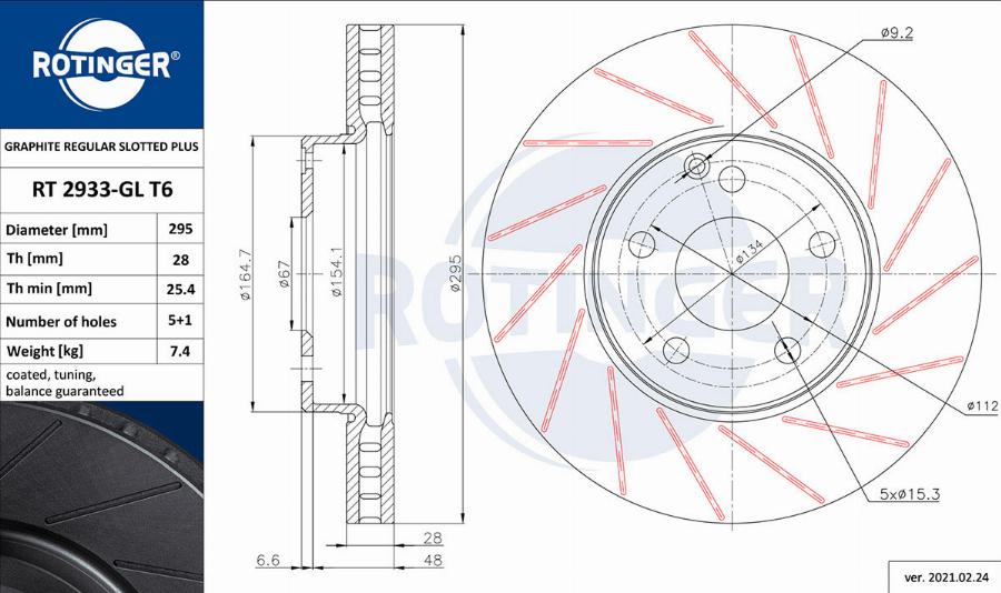 Rotinger RT 2933-GL T6 - Kočioni disk www.molydon.hr