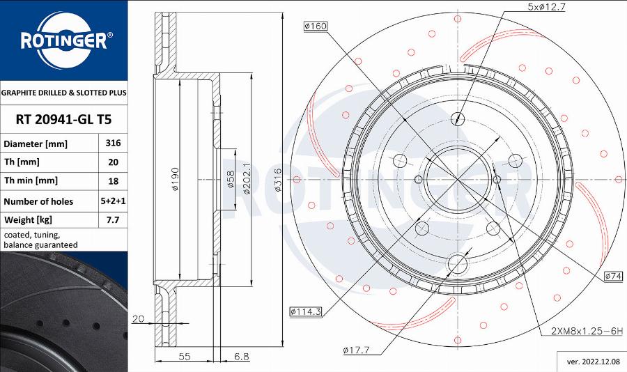 Rotinger RT 20941-GL T5 - Kočioni disk www.molydon.hr