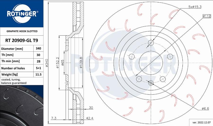 Rotinger RT 20909-GL T9 - Kočioni disk www.molydon.hr