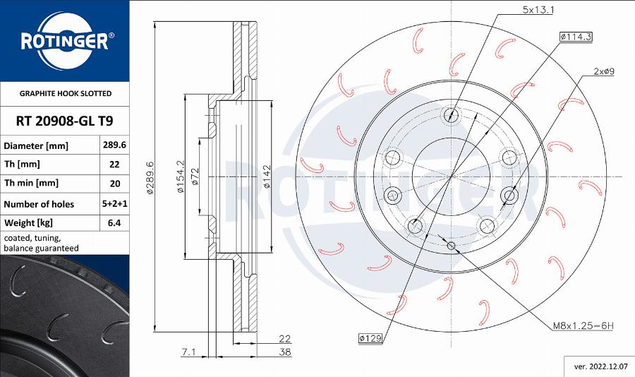 Rotinger RT 20908-GL T9 - Kočioni disk www.molydon.hr