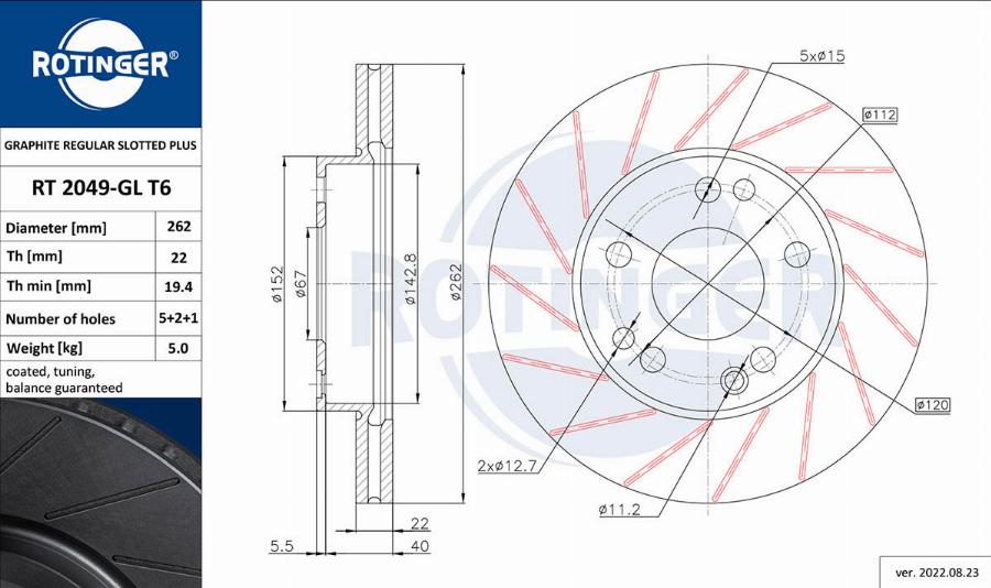 Rotinger RT 2049-GL T6 - Kočioni disk www.molydon.hr