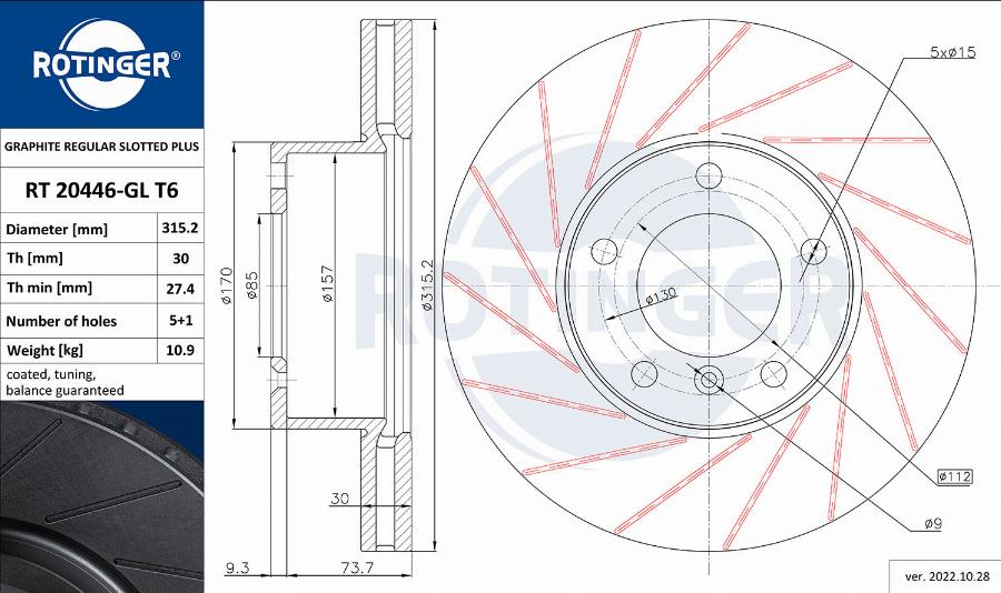 Rotinger RT 20446-GL T6 - Kočioni disk www.molydon.hr