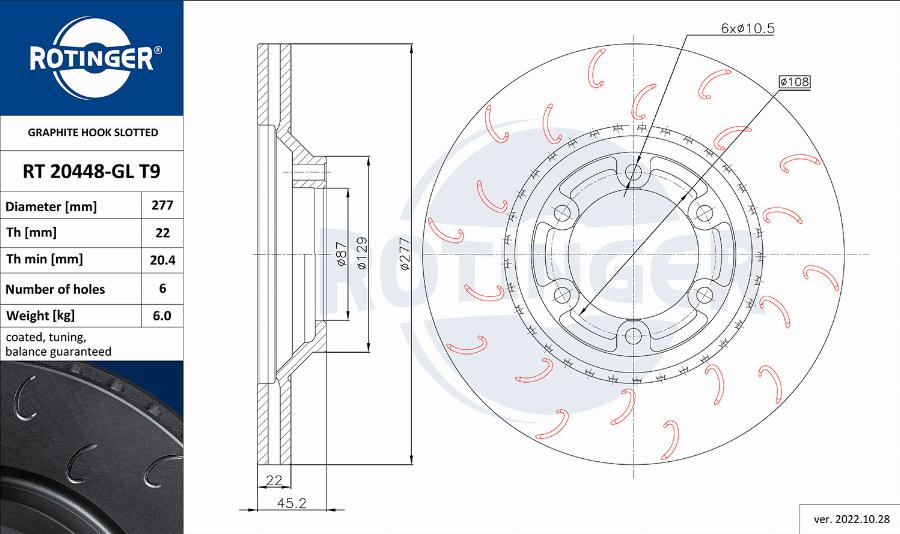 Rotinger RT 20448-GL T9 - Kočioni disk www.molydon.hr