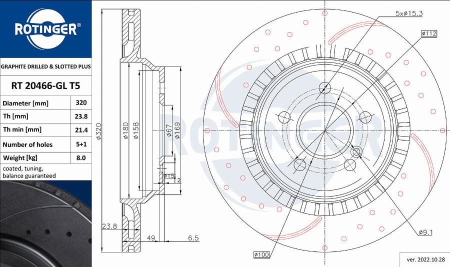 Rotinger RT 20466-GL T5 - Kočioni disk www.molydon.hr