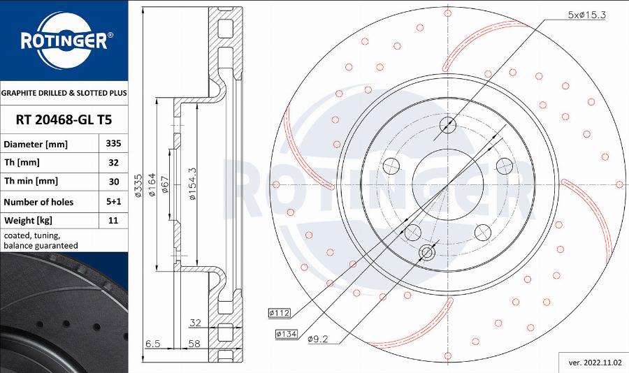 Rotinger RT 20468-GL T5 - Kočioni disk www.molydon.hr