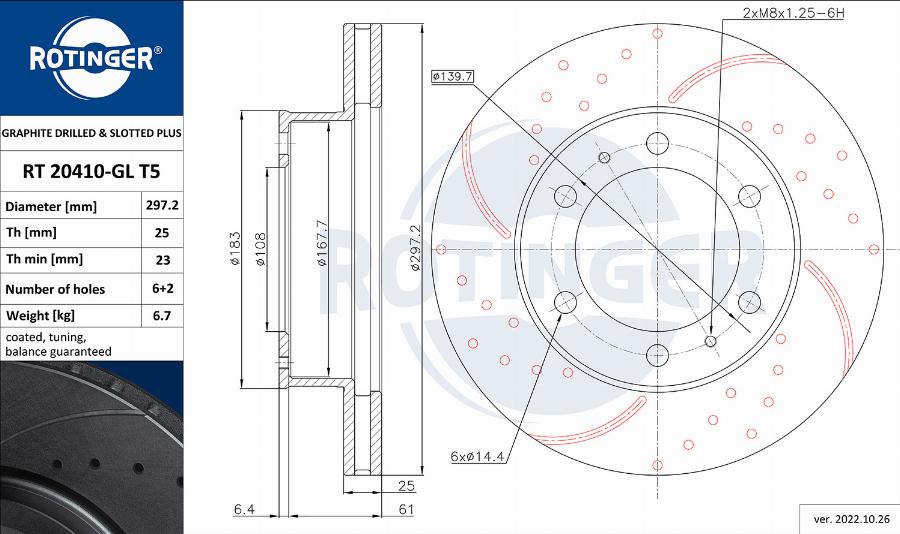 Rotinger RT 20410-GL T5 - Kočioni disk www.molydon.hr