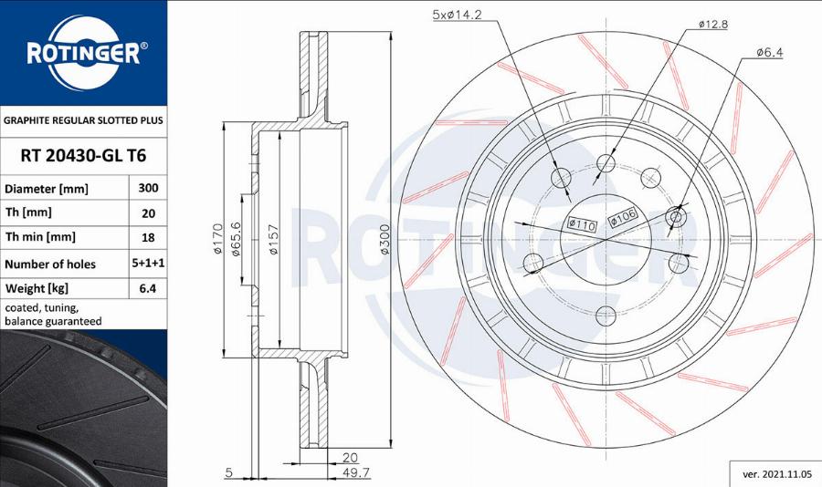 Rotinger RT 20430-GL T6 - Kočioni disk www.molydon.hr