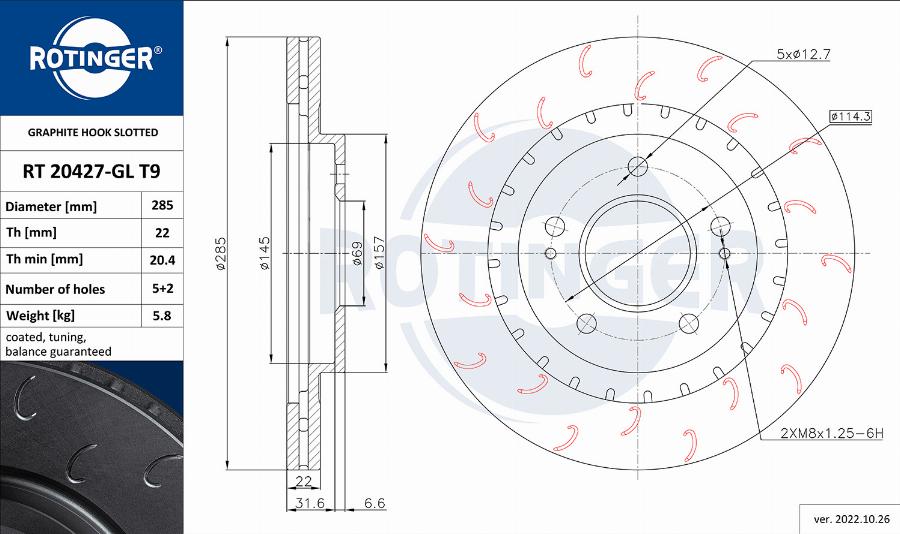 Rotinger RT 20427-GL T9 - Kočioni disk www.molydon.hr