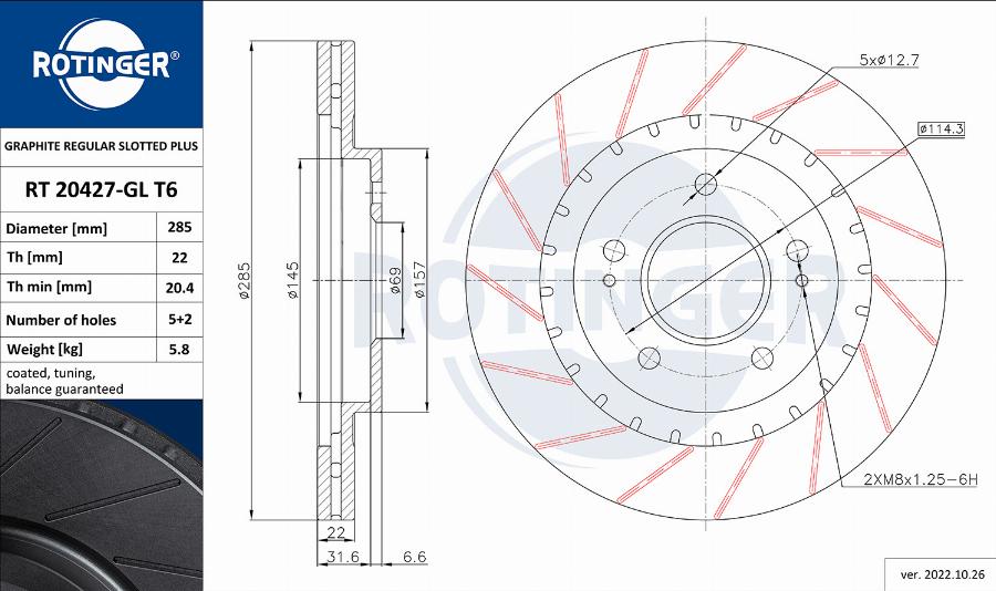 Rotinger RT 20427-GL T6 - Kočioni disk www.molydon.hr