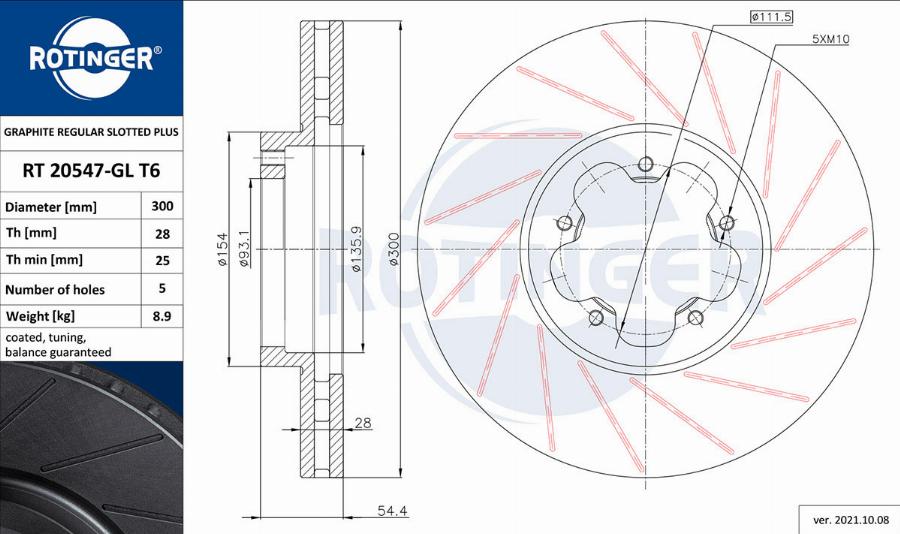 Rotinger RT 20547-GL T6 - Kočioni disk www.molydon.hr