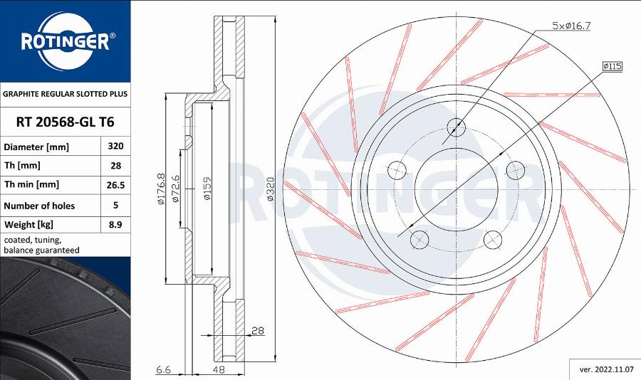 Rotinger RT 20568-GL T6 - Kočioni disk www.molydon.hr