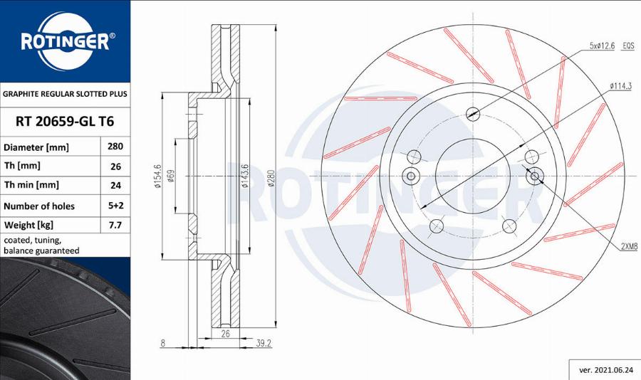 Rotinger RT 20659-GL T6 - Kočioni disk www.molydon.hr