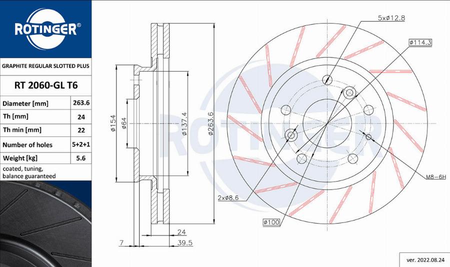 Rotinger RT 2060-GL T6 - Kočioni disk www.molydon.hr