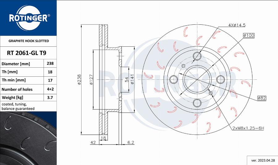 Rotinger RT 2061-GL T9 - Kočioni disk www.molydon.hr