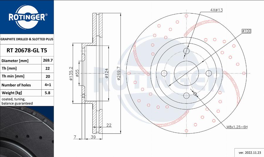 Rotinger RT 20678-GL T5 - Kočioni disk www.molydon.hr