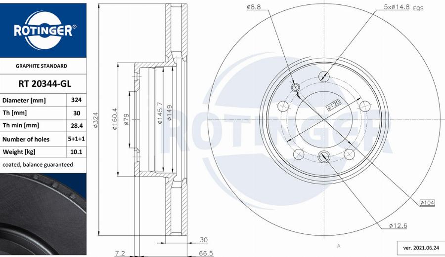 Rotinger RT 20050-GL - Kočioni disk www.molydon.hr