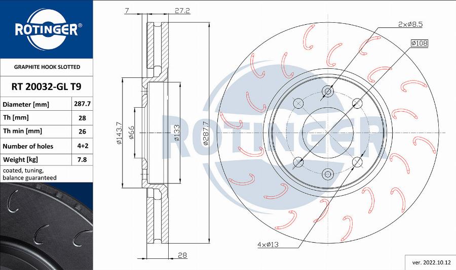 Rotinger RT 20032-GL T9 - Kočioni disk www.molydon.hr