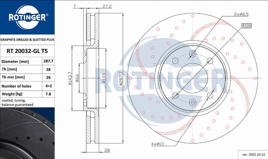 Rotinger RT 20032-GL T5 - Kočioni disk www.molydon.hr