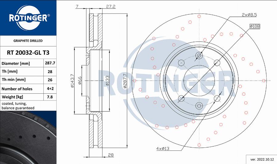 Rotinger RT 20032-GL T3 - Kočioni disk www.molydon.hr