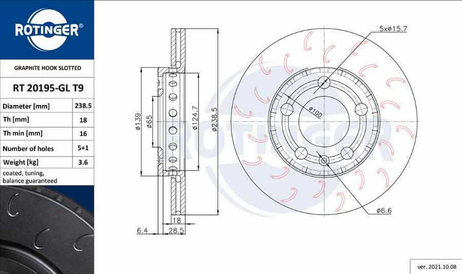 Rotinger RT 20195-GL T9 - Kočioni disk www.molydon.hr