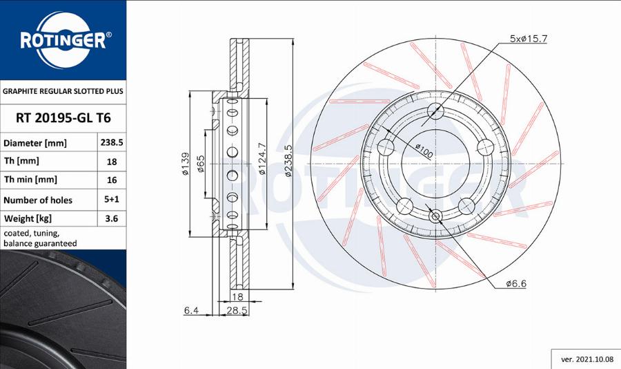 Rotinger RT 20195-GL T6 - Kočioni disk www.molydon.hr