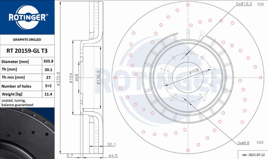 Rotinger RT 20159-GL T3 - Kočioni disk www.molydon.hr