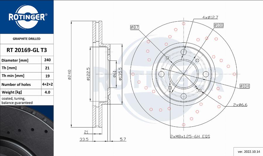 Rotinger RT 20169-GL T3 - Kočioni disk www.molydon.hr