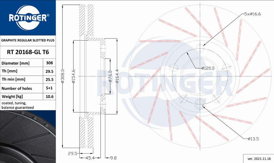 Rotinger RT 20168-GL T6 - Kočioni disk www.molydon.hr