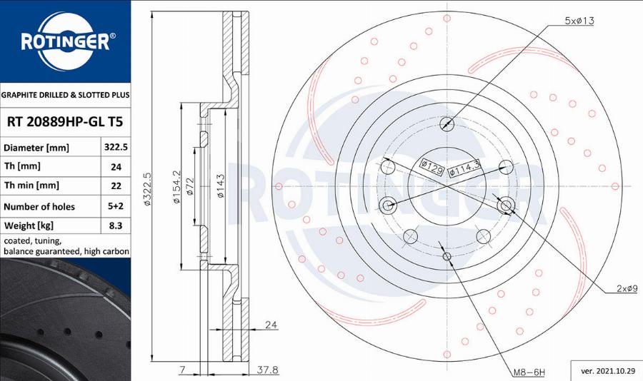 Rotinger RT 20889HP-GL T5 - Kočioni disk www.molydon.hr