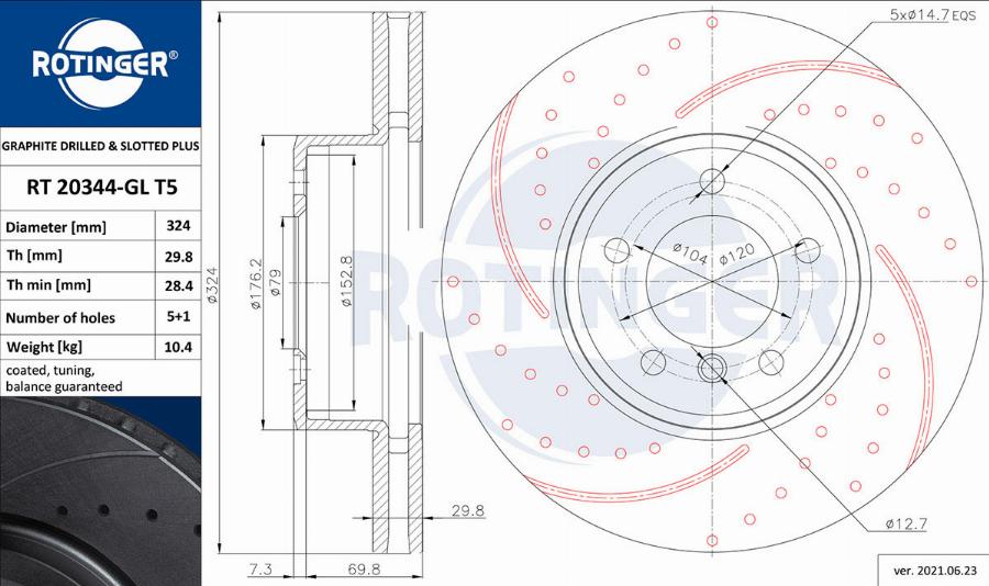 Rotinger RT 20344-GL T5 - Kočioni disk www.molydon.hr