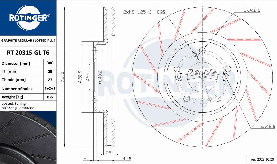 Rotinger RT 20315-GL T6 - Kočioni disk www.molydon.hr