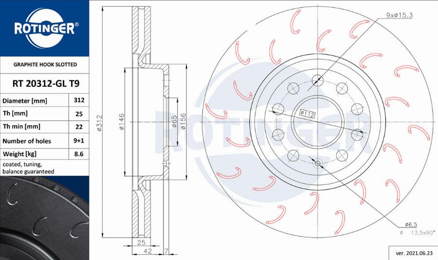 Rotinger RT 20312-GL T9 - Kočioni disk www.molydon.hr