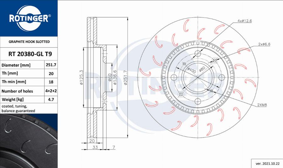 Rotinger RT 20380-GL T9 - Kočioni disk www.molydon.hr