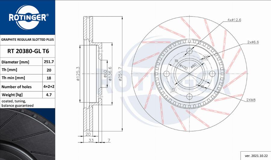 Rotinger RT 20380-GL T6 - Kočioni disk www.molydon.hr