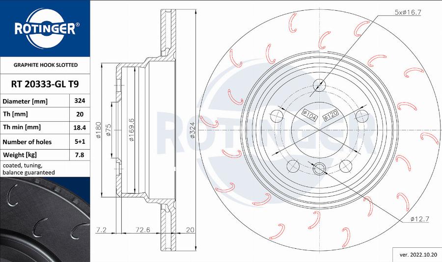 Rotinger RT 20333-GL T9 - Kočioni disk www.molydon.hr