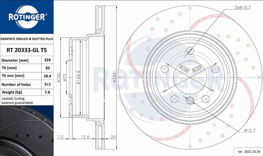 Rotinger RT 20333-GL T5 - Kočioni disk www.molydon.hr