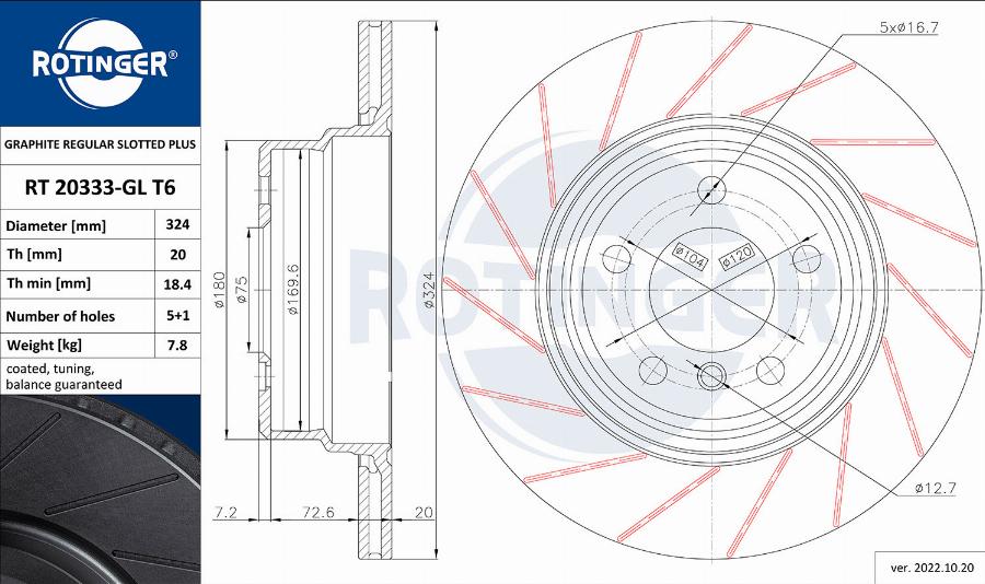 Rotinger RT 20333-GL T6 - Kočioni disk www.molydon.hr