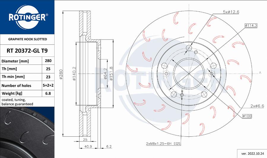 Rotinger RT 20372-GL T9 - Kočioni disk www.molydon.hr