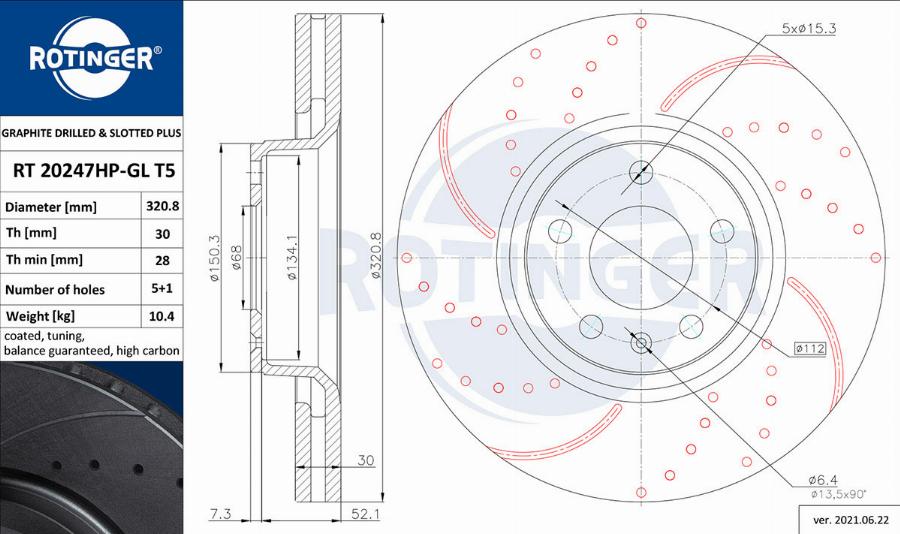 Rotinger RT 20247HP-GL T5 - Kočioni disk www.molydon.hr