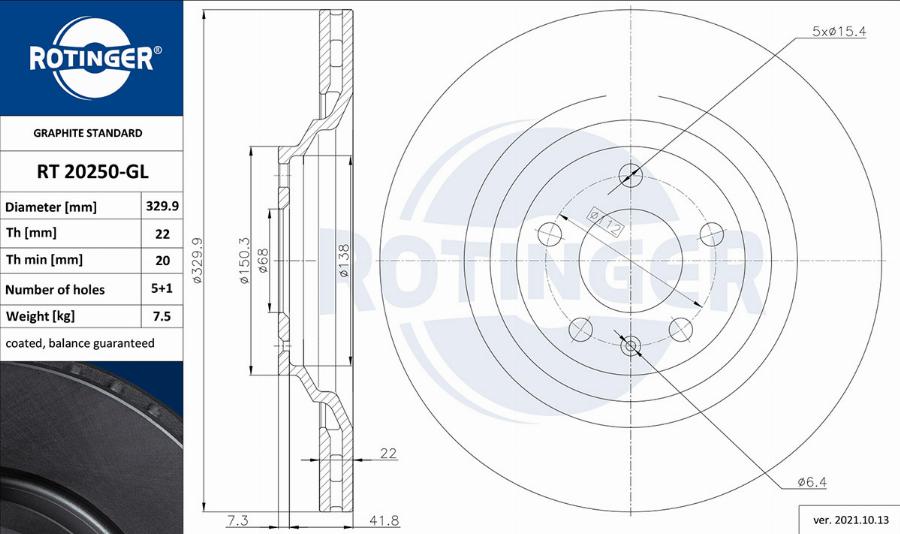 Rotinger RT 20250-GL - Kočioni disk www.molydon.hr