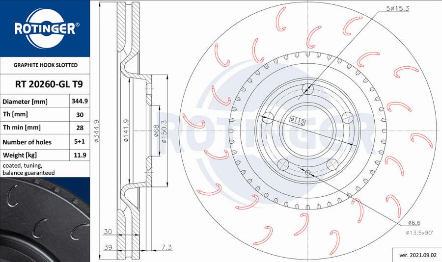 Rotinger RT 20260-GL T9 - Kočioni disk www.molydon.hr