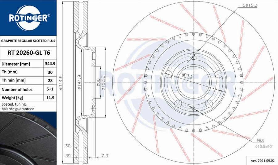 Rotinger RT 20260-GL T6 - Kočioni disk www.molydon.hr