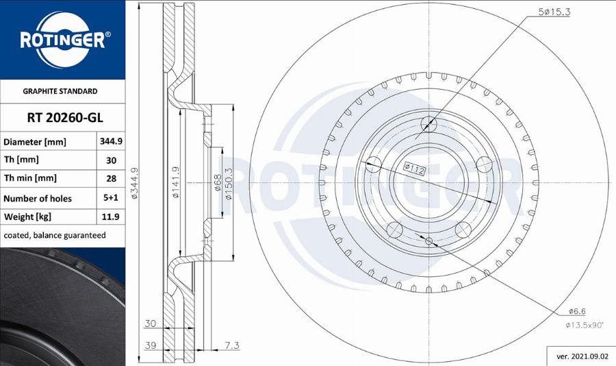 Rotinger RT 20260-GL - Kočioni disk www.molydon.hr