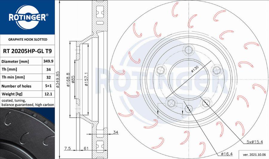 Rotinger RT 20205HP-GL T9 - Kočioni disk www.molydon.hr