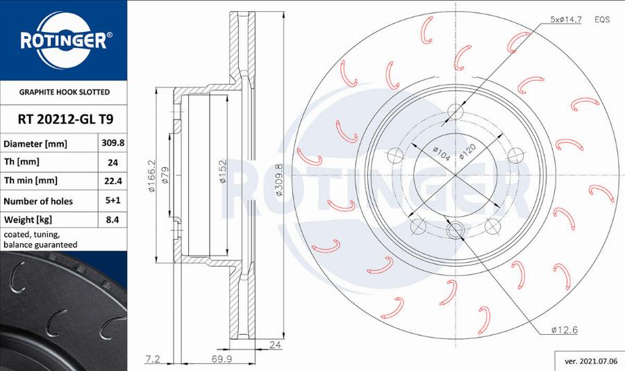 Rotinger RT 20212-GL T9 - Kočioni disk www.molydon.hr